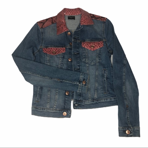 Daniella Erin NYC Python/Denim Jacket Pink/Black s - Picture 6 of 13